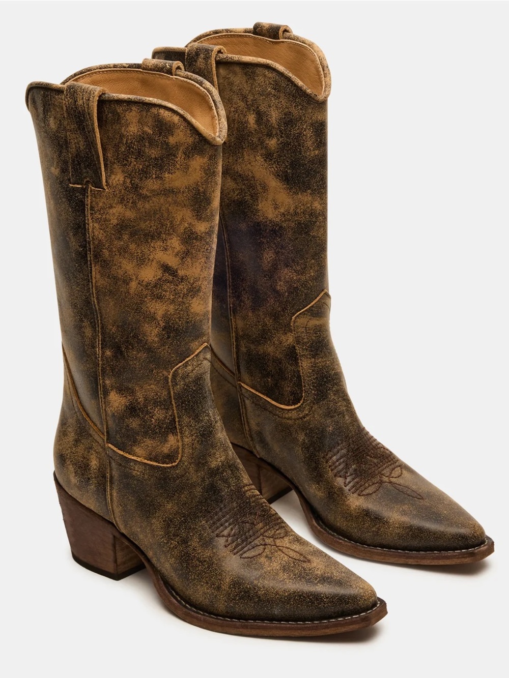 Albany brown distressed boots